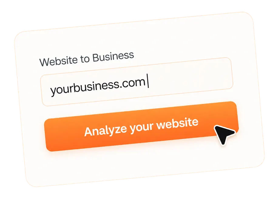 サイトと目標を接続: Website analysis form illustration